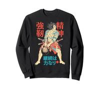 Kettlebell Samurai Warrior Gym Workout Japanese Kanji Sweatshirt