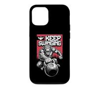 Kettlebell Singe Keep Swinging Chimpanzé Gym Singe Coque pour iPhone 12/12 Pro