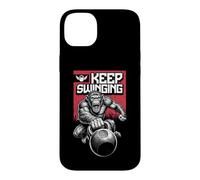 Kettlebell Singe Keep Swinging Chimpanzé Gym Singe Coque pour iPhone 14 Plus