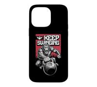 Kettlebell Singe Keep Swinging Chimpanzé Gym Singe Coque pour iPhone 14 Pro Max