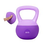 Kettlebell Soft, Kettlebells En Vinyle Antidérapant, Disponible En 4 Kg, 6 Kg Et 8 Kg Pour Fitness Femme, Yoga Et Entraînement à Domicile (6 KG)
