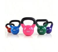 Kettlebell solide pour usage domestique, équipement de fitness, poids de 4/6/8 kg, matériau PE, équipement d'entraînement abdominal souple et auto-immersif, en fonte avec revêtement en éthylène, pour