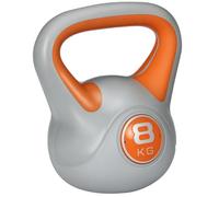 SPORTNOW Kettlebell 8 kg, haltère avec poignée ergonomique, haltère à boule, musculation, entraînement, pour fitness, gym, orange