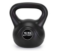 Kettlebell - SPRINGOS - 16kg - ABS - Poignée ergonomique - Noir