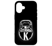 Kettlebell Vitamine K Gym Training Lettre Initiale Coque pour iPhone 16