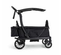 KETTLER Chariot pliant compact noir - plateau et porte-gobelet - pliable avec pare-soleil - peu encombrant - maniable - robuste - charge maximale 70 kg