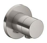 Keuco 59541070101 vanne d'arrêt dissimulée, raccord de tuyau, poignée Pure, ronde, finition Inox