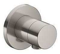 Keuco IXMO robinet 59548, inverseur 3 voies avec raccord de flexible encastrÃ©, rosace ronde, poignÃ©e Pure, sans arrÃªt, Coloris: Finition en acier inoxydable - 59548070101