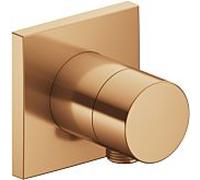 Keuco 59549030102 Vanne d'arrêt et de dérivation 3 voies à encastrer, raccord de tuyau, poignée Pure, carrée, bronze brossé