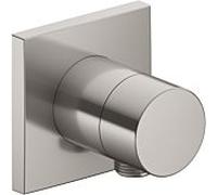 Robinet Keuco IXMO 59549, robinet darrÃªt et inverseur 3 voies avec raccord de flexible UP, rosace carrÃ©e, poignÃ©e Pure, avec arrÃªt, Coloris: nickel brossÃ© - 59549050102