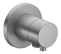 Keuco 59549171101 Vanne d'arrêt et de dérivation 3 voies à encastrer, raccord de tuyau, poignée Comfort Select , ronde, finition aluminium