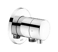 Keuco 59557011101 Vanne d'arrêt / inverseur 2 voies à encastrer, raccord de tuyau, poignée Comfort Select , ronde, chromée