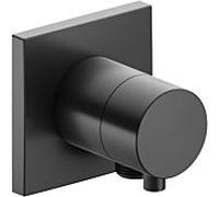 Keuco 59557131102 Vanne d'arrêt / inverseur à 2 voies dissimulée, raccord de tuyau, poignée Comfort Select , carrée, chrome noir brossé