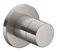 Robinet Keuco IXMO 59557, robinet darrÃªt et inverseur 2 voies encastrÃ©, rosace ronde, poignÃ©e Puro, Coloris: Finition en acier inoxydable - 59557070001