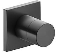 Robinet Keuco IXMO 59557, robinet darrêt et inverseur 2 voies encastré, rosace carrée, poignée Puro, Coloris: Chrome noir brossé - 59557130002