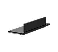 KEUCO AVENO Tablette de douche avec raclette à vitres, fixation cachée, 14659370000, Couleur: Noir Mat