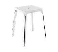 Keuco Axess Hocker 35082010051 Siège 338mm, chromé/ blanc