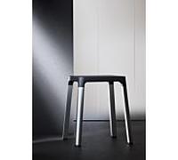 Keuco Axess tabouret 35082170037 assise 338mm, aluminium anodisé argent/noir