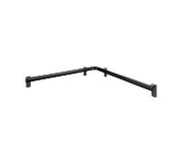 Keuco Barre de douche/baignoire Axess 35011378800 noir mat, 850 x 850 mm