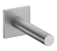 Keuco bec de baignoire 59545170002 130 mm, finition aluminium, rosace carrée