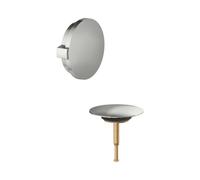 KEUCO Cache pour garniture d'écoulement et de trop-plein avec fonction de remplissage baignoire, 59930060075, Couleur: Finition en acier inoxydable