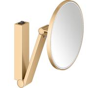 KEUCO iLook_move Miroir de soins de beauté, éclairé, rond, avec interrupteur à bascule, 1 couleur de lumière, 17612259004, Couleur: Laiton brossé