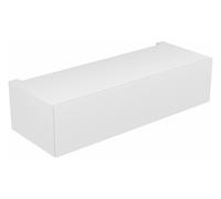 KEUCO EDITION 11 Armoire basse, 1 tiroir frontal, 1400x350x535mm, 31313270000, Corps/Avant: Laque blanche satinée / verre blanc satiné