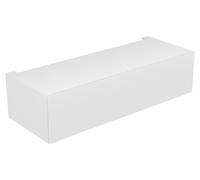 KEUCO EDITION 11 Armoire basse, 1 tiroir frontal, avec éclairage LED, 1400x350x535mm, 31313280100, Corps/Avant: Laque Cashmere satinée / Verre Cashmere satiné