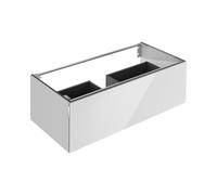KEUCO EDITION 11 ART meuble sous-lavabo, 1 tiroir frontal, 1200x350x490mm, avec éclairage LED, 32511351201, Corps/Avant: Manhattan Laque satinée / Manhattan Verre