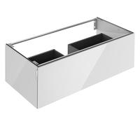 Meuble sous-vasque Keuco Edition 11 Art 32511881201 120x35x49cm, 1 tiroir frontal, éclairage intérieur, verre, Manhattan
