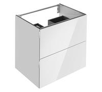 KEUCO EDITION 11 ART meuble sous-lavabo, 2 tiroirs frontaux, 800x700x490mm, 32512350800, Corps/Avant: Manhattan Laque satinée / Manhattan Verre