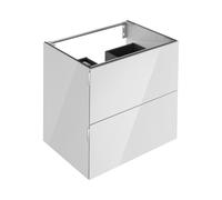 KEUCO EDITION 11 ART meuble sous-lavabo, 2 tiroirs frontaux, 800x700x490mm, avec éclairage LED, 32512880801, Corps/Avant: Manhattan Verre / Manhattan Verre