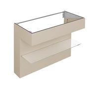 KEUCO EDITION 11 ART Meuble sous-lavabo avec tablette, 1200x870x490mm, avec éclairage LED, 32510521201, Corps/Avant: Laque sablée satinée / Laque sablée satinée