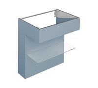 KEUCO EDITION 11 ART Meuble sous-lavabo avec tablette, 800x870x490mm, avec éclairage LED, 32510530801, Corps/Avant: Blue Satin Laque satinée / Blue Satin Laque satinée
