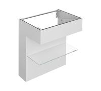 KEUCO EDITION 11 ART Meuble sous-lavabo avec tablette, 800x870x490mm, avec éclairage LED, 32510550801, Corps/Avant: Manhattan Laque satinée / Manhattan Laque satinée