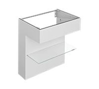 KEUCO EDITION 11 ART Meuble sous-lavabo avec tablette, 800x870x490mm, 32510550800, Corps/Avant: Manhattan Laque satinée / Manhattan Laque satinée