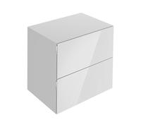 KEUCO EDITION 11 ART Sideboard, 2 tiroirs frontaux, 800x700x490mm, avec éclairage LED, 32542350801, Corps/Avant: Manhattan Laque satinée / Manhattan Verre