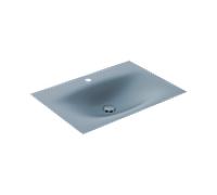 KEUCO EDITION 11 ART lavabo à encastrer en acier émaillé, 806x4x493mm, avec 1 trou de robinetterie, 32590530801, Couleur: Satin bleu