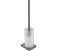 KEUCO Brosse WC Edition 11 11164139000, verre cristal mat, chrome noir brossé