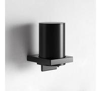 Keuco Edition 11 distributeur de lotion 11152379000 avec verre en cristal véritable et support, noir mat