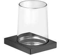 Keuco Edition 11 gobelet pour brosse à dents noir-transparent-chrome 11150139000