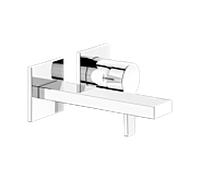 KEUCO EDITION 11 Mitigeur monocommandé pour lavabo, montage encastré, saillie 165mm, avec limiteur de température, 51116010201, Couleur: Chromé