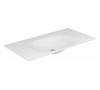 KEUCO EDITION 11 Lavabo à encastrer en Varicor, 1400x17x535mm, sans trou pour robinetterie, sans trop-plein, blanc, 31270701400