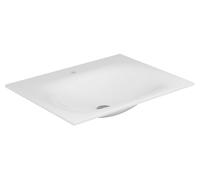 KEUCO EDITION 11 Lavabo à encastrer en Varicor, 700x17x535mm, avec 1 trou pour robinet, blanc, 31240700701