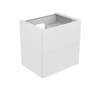 KEUCO EDITION 11 meuble sous-lavabo, 2 tiroirs frontaux, avec éclairage intérieur LED, 700x700x535mm, 31342380100, Corps/Avant: Vernis structuré blanc / Vernis texturé blanc