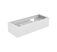 KEUCO EDITION 11 Meuble sous-lavabo pour lavabos encastrables, 1 tiroir frontal, position du lavabo à droite, avec éclairage LED, 1400x350x535mm, 31266850100, Corps/Avant: Placage Chêne Tabac / Placag