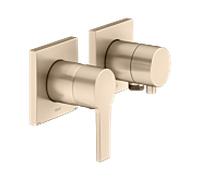 KEUCO EDITION 11 Set mitigeur monocommande encastré pour 2 consommateurs avec raccord de flexible, 51151031122, Couleur: bronze brossé