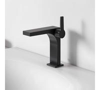 KEUCO Mitigeur monocommandé Edition 11 lavabo 150mm saillie 136mm sans garniture de vidage Noir mat