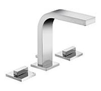Keuco Edition 11 mitigeur lavabo 3 trous 51115050000 projection 136mm, avec garniture de vidage , nickel brossé