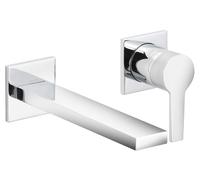 KEUCO EDITION 11 Mitigeur monocommandé pour lavabo, montage encastré, saillie 197mm, avec limiteur de température, 51116130200, Couleur: Chrome noir brossé
